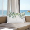 thumbnail image 3 of Lumbar Pillow Covers 20x12 Inch Set of 2, Teal Botanical Waterproof Outdoor Pillow Covers, Sage Green Eucalyptus Leaves Watercolor Decorative Cushion Pillowcases for Couch, Sofa, Bed, Garden, Patio, 3 of 9