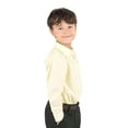 thumbnail image 3 of Leveret Kids & Toddler Boys Long Sleeve Uniform Cotton Dress Shirt Variety of Colors (Size 2-14 Years) (Light Yellow, 4 Years), 3 of 4
