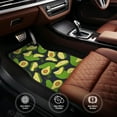 thumbnail image 6 of Naloa Fresh Avocado Car Foot Mat Set of 4 Pieces - Universal Floor Liner Neoprene Full Set Floor Mats for Cars Trucks SUV, 6 of 7