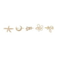 thumbnail image 1 of 5 piezas de clips de cabello de estrella de mar de moda y gracia para niñas y mujeres en tono dorado, 1 of 3