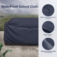 thumbnail image 2 of FLASHLUMI Heavy Duty Waterproof Outdoor Patio Sofa Cover, Windproof UV Resistant Furniture Protector with Buckles & Drawstring, Dark Gray, 88"x40"x35", 2 of 5