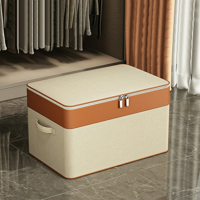 SuoKom Double Layer Oxford Zipper Clothes Storage Bag Wardrobe Storage Box Portable Storage Bag Winter Quilt Storage Box