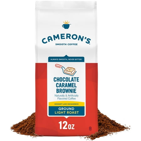 Cameron's Coffee Chocolate Caramel Brownie Ground Coffee, Light Roast, 12 oz, Naturally Caffeinated