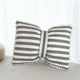thumbnail image 6 of Decorative Throw Pillow Soft Bow Pillow Decorative Throw Cushion Stripes Throw Pillow for Sofa Office Car, 6 of 6