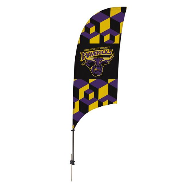 Showdown Displays 810028MAN-002 7.5 ft. Minnesota State Mavericks Razor Feather NCAA Flag with Spike Base - No.002