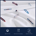 thumbnail image 4 of Nautica 100% Washed Cotton Percale 3-Piece Sheet Set, Twin XL, Navy/Red, 4 of 6