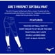 thumbnail image 4 of Pantalón de softball Mizuno Prospect para niña - Blanco - Talla S, 4 of 4