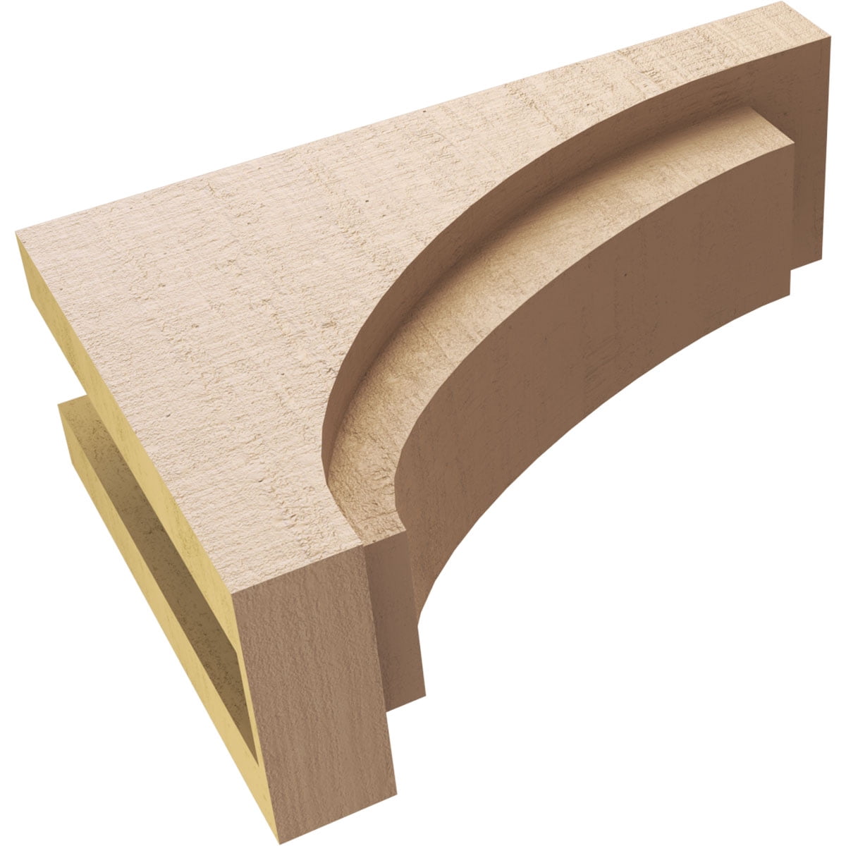 6"W x 18"D x 12"H Classic Rivera Rough Cedar Woodgrain TimberThane Corbel, Primed Tan