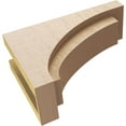thumbnail image 6 of 6"W x 18"D x 12"H Classic Rivera Rough Cedar Woodgrain TimberThane Corbel, Primed Tan, 6 of 6