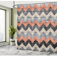 thumbnail image 4 of Ambesonne Chevron Shower Curtain, Zigzag Rustic Lines Pattern, 69"Wx70"L, Dark Peach, 4 of 4
