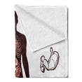 thumbnail image 2 of Anatomy Soft Flannel Fleece Throw Blanket, Human Body with Internal Organs Sketch Health Biology Man Physiology, Cozy Plush for Indoor and Outdoor Use, 70" x 90", Dark Brown White, by Ambesonne, 2 of 5