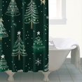 thumbnail image 4 of Red Christmas Bath Curtain,Rustic Farmhouse Triangle Tree Bathroom Curtain Elegant Shower Curtains for Apartment Bathroom Decor Christmas, 4 of 5