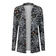 thumbnail image 5 of Lolmot Womens Halloween Costumes Funny Cute Pumpkin Print Cardigan Sweaters Long Sleeve Blouse Lightweight Outwear Coat Open Front Cardigan, 5 of 6