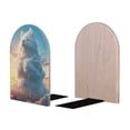 thumbnail image 2 of Easygdp Cute Cloud Cat 2 Pcs Bookend Large Capacity Office Book Ends for Home Office Library School Study Decoration, 2 of 8