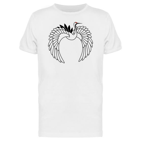 Japanese Crane Doodle Tee Men's -Image by Shutterstock