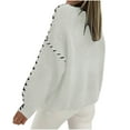 thumbnail image 6 of Womens Knitted Sweaters Fashion Braided Sleeve Solid Pullover Top Oversized Crew Neck Long Sleeve Sweatshirts Casual Street Sweater 2025 Fall Clothing, 6 of 8