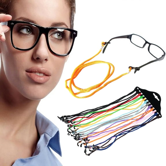 Mifelio 12Pcs Glasses Strap, Eye Glasses holders Around Neck, Eyewear String Lanyard Retaine, Sunglasses Strap, Eyewear Retainer Cord for Reading, Safety, Sports & Sunglasses