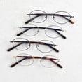 thumbnail image 3 of Oval Glasses For Men Thin Metal Eyeglasses Frame Women Unisex Clear Lens Eyewear, 3 of 8