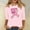Pink, variant on qelini Breast Cancer Awareness Shirts for Women Casual Pullover Blouse Wowen's Graphic Tees Long Sleeve Shirts Fall Winter Crewneck Comfy Shirts Black M