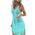 thumbnail image 2 of CHGBMOK Women Swimsuits Cover Ups Crochet Bathing Suit Tassel Bikini Coverup Beach Swimwear, 2 of 3