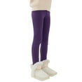 thumbnail image 5 of GYRATEDREAM 2-13Y Toddler Little Big Child Girls Winter Fleece Solid Thicken Leggings Pants, 5 of 7