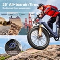 thumbnail image 3 of PUCKIPUPPY 26" Electric Bikes for Adults 28 mph Step Through E-Bikes 960W Peak 60Mile Max Range 48V 15AH Battery Fat Tire off Road Mountain E Bike Front Suspension (Blue), Comply with UL2849 by SGS, 3 of 10