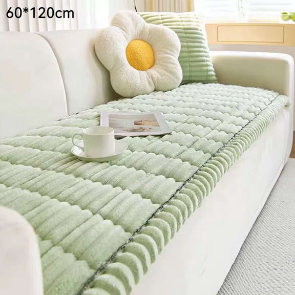 Multi‑Color Multi‑Size Corduroy Pet Sofa Cushion, Furniture‑Protective Soft Couch Pad For Dogs Cats Home Living‑Room Use green 120cm