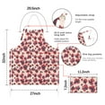 thumbnail image 7 of Pioneer Flower Floral Print Pattern Apron-Garden Aprons for Women with Pockets-Cotton Linen Waterproof Kitchen Cooking Gardening Aprons Adjustable for Kitchen,Cooking,BBQ and Salon 33x27 Inch, 7 of 7