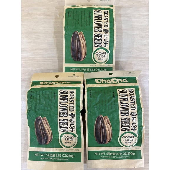 ChaCha Roasted SunflowerTRDN Seeds - Coconut (250G) Pack of 3