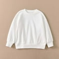 thumbnail image 2 of XAOFW Kids Sweatshirts Child Boys Girls Long Sleeve Solid Color Fuzzy Keep Warm Long Sleeve O-Neck Cozy Soft Fashion Party Night Pullover, 2 of 4