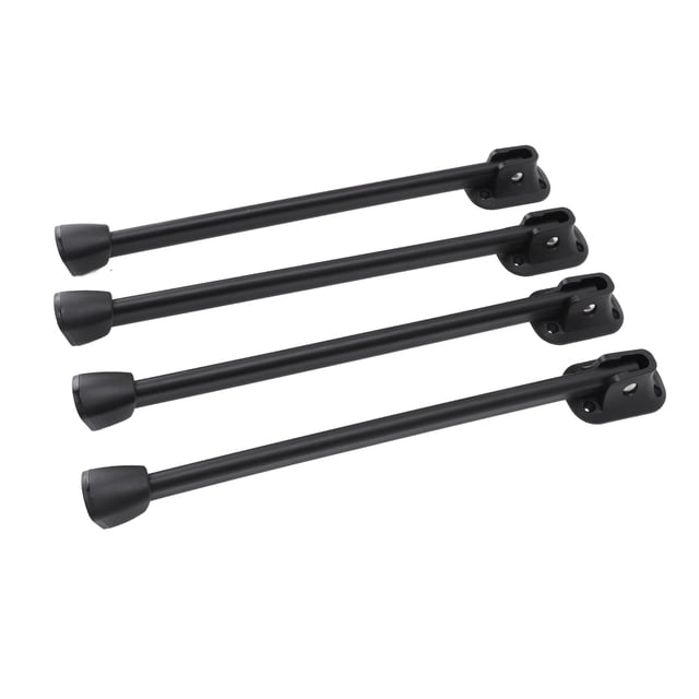 Pieds de Table Pliables, 4 Pcs Pieds de Table Pliables en Silicone Fer Robuste Pieds de Meubles en Métal Pliables pour Table Basse Table de Camping Noir