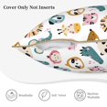 thumbnail image 3 of KLL Cartoon Animals Decorative Throw Pillow Covers Velvet Soft for Couch Sofa Bedroom Living Room Outdoor (No pillow core)- 18"x18", 3 of 5