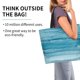 thumbnail image 2 of Balery Teal Turquoise Fluid Stripes Bolsa Tote Estilo Estético con Cremalleras, Bolsa de Hombro, Bolsa de Compras Grande y Plegable, 2 of 8