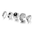 thumbnail image 3 of 5 Pieces Punk Gothic Ring Set for Women Vintage Retro,Style 4, 3 of 6