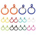 thumbnail image 4 of Kkkded Candy-colored Drop Earrings Circle Stitching Hollow Stud Earrings - Acrylic Hoop Splicing, Colorful Contrast Geometric, Lightweight Dangle Jewelry, 4 of 7