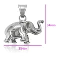 thumbnail image 3 of Fino Collar Elefante Para Caballero Oro Blanco 14k Lam 50 Cm, 3 of 7