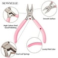 thumbnail image 4 of 45# Carbon Steel Jewelry Pliers Chain Nose Pliers Serrated Jaw and Wire Cutter Polishing Pink 11.45x7.05x0.9cm, 4 of 9