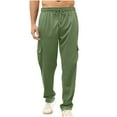 thumbnail image 3 of Giftesty Mens Cargo Pants Clearance Men Solid Casual Pockets Outdoor Straight Type Fitness Pants Sport Pants Trousers, 3 of 8