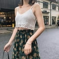 thumbnail image 5 of YCNYCHCHY Women Vintage French Crochet Sleeveless Camisole Summer Hollow Knit Floral Crop Top Sexy V-Neck Beach Mini Vest Fairy Clothes, 5 of 6