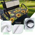 thumbnail image 5 of Golf Cart Seat Covers for 2 Seater,Sunflower Black Retro Microfiber Cart Seat Towel Blanket,Spring Summer Flowers Botanical Absorbent Breathable Non Slip Bench Seats Protector for Golf Course 51"x31", 5 of 9