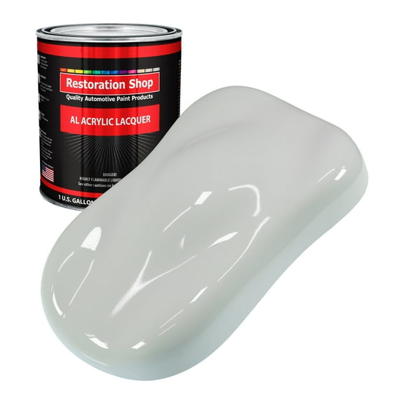 Restoration Shop - Classic White Acrylic Lacquer Auto Paint - Gallon Paint Color Only - Professional Gloss