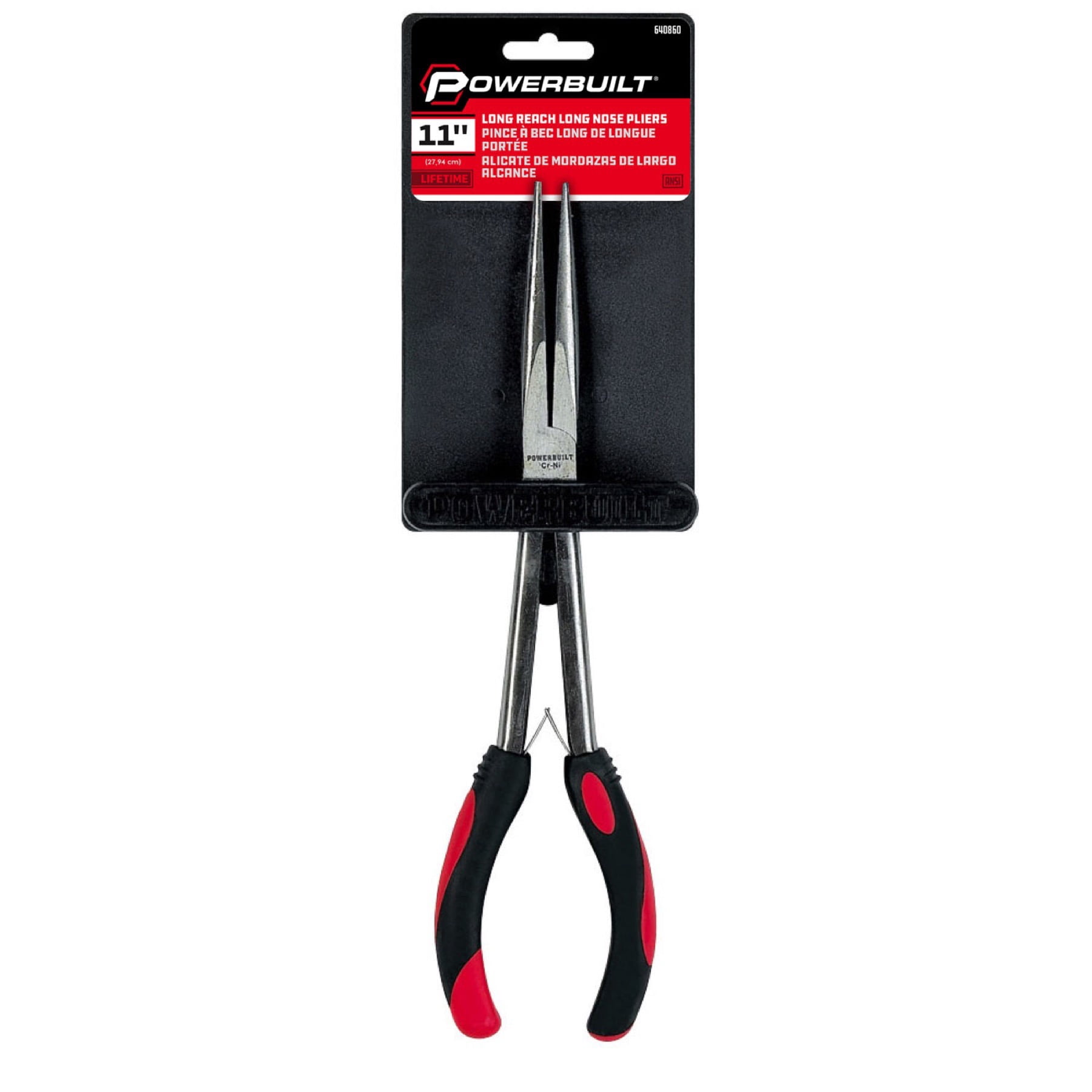 Powerbuilt 11 Inch Long Reach Long Nose Pliers - 640860