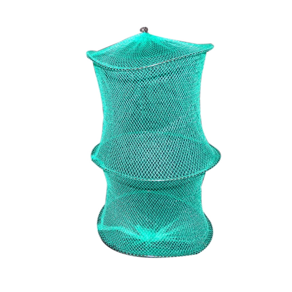 1/2 Layers Fishing Net Shrimp Network Portable Foldable Mesh Cage Fish