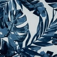 thumbnail image 3 of Saro Lifestyle Blue Tropical Leaf Outdoor Poly Filled Throw Pillow, 3 of 3