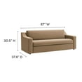 thumbnail image 3 of Sofa, Brown, Velvet, Living Room Lounge Cafe Lobby Hospitality Restaurant, Modern Contemporary, HB37829, 3 of 9