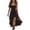 Black, variant on Womens Boho Dresses Smocked High Low Maxi Dress Spaghetti Strap Ruffle Hem Tiered Flowy Sundress Western Cowboy Dress for Country Concert Festival Navy L
