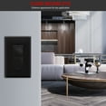 thumbnail image 4 of ENERLITES Decorator Light Switch or Receptacle Outlet Wall Plate, Midway Size 1-Gang, Polycarbonate Thermoplastic, UL Listed, 8831M-BK, Black, 4 of 5