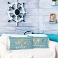 thumbnail image 2 of Coastal Throw Pillows,Coastal Pillow Covers,Nautical Beach Decorative Throw Pillow Cover,Nautical Pillows,Nautical Beach House Bed Room Decor Reversible Pillowcase (12x20 in, Blue-3), 2 of 5