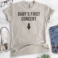 thumbnail image 2 of Baby's First Concert T-shirt, Unisex Women's Shirt, Pregnant Shirt, Concert Shirt, Pregnancy Shirt, Light Silk Gray, X-Large, 2 of 6
