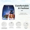 thumbnail image 4 of Kdxio Lantern On Snow Print Men'S Swim Trunks With Compression Liner 7 Inch Inseam Quick Dry Swim Shorts, 4 of 7